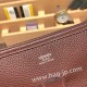 エルメスエヴリントロワPM  Evelyn 29cm トリヨンクレマンス Clemence ボルドー 57 /Bordeaux  シルバー金具 Evelyn29-010 全手縫い