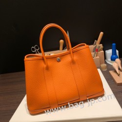 エルメス ガーデンパーティ TPM 93/93/Orange オレンジ 全手縫い