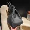 HAC 40x45 Togo ブラック ゴールドクラスプ メンズバッグ｜個性的デザイン × 高級素材 男神必携の大人モダンアイテム