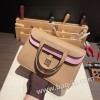 エルメス アルザン 25cm Halzan  トリヨンクレマンス X9/Mauve Syhalzanestre モーヴシルベストル  チャイ 0M/Chai ゴールド金具   Halzan25-002 全手縫い