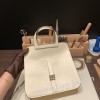 エルメス アルザン 25cm Halzan トリヨンクレマンス ナタ I2 /Nata & セサミ 2S/ Sesame  シルバー金具  Halzan25-022 全手縫い