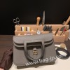 エルメス アルザン 25cm Halzan バレニア エタン 8F Etain  ゴールド金具   Halzan25-029 全手縫い
