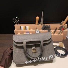 エルメス アルザン 25cm Halzan バレニア エタン 8F Etain  ゴールド金具   Halzan25-029 全手縫い