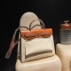 エルメス(Hermes) エールバッグ ジップ 31 2WAY ハンドバッグ Herbag Zip 31 ツイルアッシュ Craieクレ hebag31-015 全手縫い