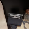 89/Black (Noir) ブラック エルメス ショルダーバッグ エールバッグジップ ミニ ブラック/シルバー金具 トワルミリタリー/ヴァッシュハンター シルバー金具 
