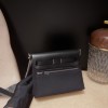 89/Black (Noir) ブラック エルメス ショルダーバッグ エールバッグジップ ミニ ブラック/シルバー金具 トワルミリタリー/ヴァッシュハンター シルバー金具 