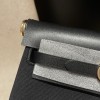 89/Black (Noir) ブラック エルメス ショルダーバッグ エールバッグジップ ミニ ブラック/シルバー金具 トワルミリタリー/ヴァッシュハンター ゴールド金具
