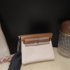 37 /Gold ゴールド エルメス ショルダーバッグ エールバッグジップ ミニ ブラック/シルバー金具 トワルミリタリー/ヴァッシュハンター ゴールド金具