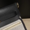 89/Black (Noir) ブラック エルメス ショルダーバッグ エールバッグジップ ミニ ブラック/シルバー金具 トワルミリタリー/ヴァッシュハンター ゴールド金具