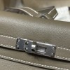  kelly ケリー ダブルショルダーバッグ 【入荷】Kelly jump スイフト swift 18 Étoupe Grey エトゥープ シルバー金具  ダブルショルダーバッグ 