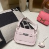 【jypsiere】ジプシーミニ エバーカラーレザー 調節可能キャンバス肩ベルト付き 09 2023 Mauve Pale シルバークラスプ レジャーカジュアルバッグ