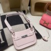 【jypsiere】ジプシーミニ エバーカラーレザー 調節可能キャンバス肩ベルト付き 09 2023 Mauve Pale シルバークラスプ レジャーカジュアルバッグ
