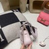 【jypsiere】ジプシーミニ エバーカラーレザー 調節可能キャンバス肩ベルト付き 09 2023 Mauve Pale シルバークラスプ レジャーカジュアルバッグ