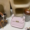 【jypsiere】ジプシーミニ スイフトレザー 調節可能キャンバス肩ベルト付き 09 Mauve Pale ゴールドクラスプ レジャーカジュアルバッグ