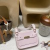 【jypsiere】ジプシーミニ スイフトレザー 調節可能キャンバス肩ベルト付き 09 Mauve Pale ゴールドクラスプ レジャーカジュアルバッグ