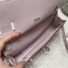 【jypsiere】ジプシーミニ スイフトレザー 調節可能キャンバス肩ベルト付き 09 Mauve Pale ゴールドクラスプ レジャーカジュアルバッグ