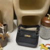 【jypsiere】ジプシーミニ スイフトレザー 調節可能キャンバス肩ベルト付き 89/Black ゴールドクラスプ レジャークールバッグ