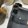 【jypsiere】ジプシーミニ スイフトレザー 調節可能キャンバス肩ベルト付き 89/Black ゴールドクラスプ レジャークールバッグ
