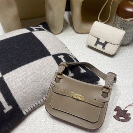 【jypsiere】ジプシーミニ スイフトレザー 調節可能キャンバス肩ベルト付き 18/Étoupe Grey ゴールドクラスプ レジャーミニマルバッグ