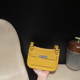【jypsiere】ジプシーミニ エバーカラーレザー 調節可能キャンバス肩ベルト付き 9D Jaune Ambre ジョーヌアンブル 通勤向けレジャーバッグ