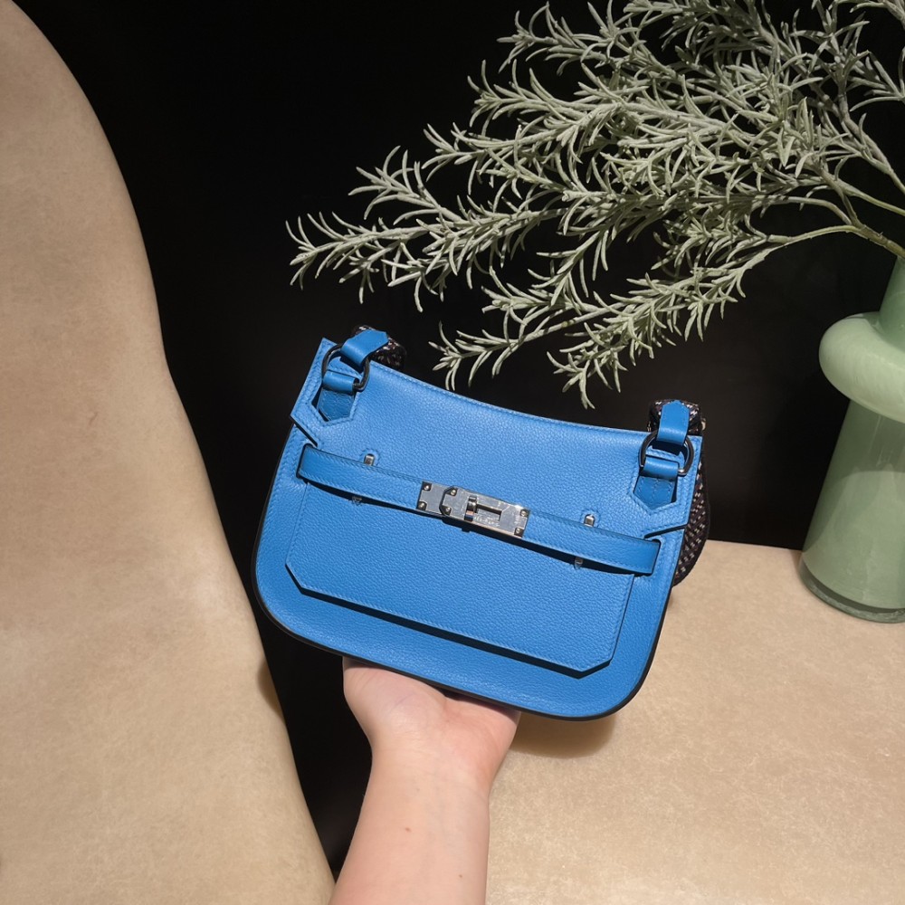 【jypsiere】ジプシーミニ エバーカラーレザー 調節可能キャンバス肩ベルト付き OF Bleu Frida ブルーフリーダ 通勤・レジャー両用バッグ