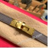 エルメス ケリー25cm  外縫い Ostrich グリアガット 82 /Gris Agate & ローズメキシコ 0D/Rose Mexico ゴールド金具  kelly25-012 全手縫い