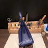 ブルーアンクル M3/ Blue Encre & フランボワーズ Framboise  シルバー金具  kelly25-013 全手縫い エルメス ケリー25cm  外縫い