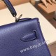 エルメス ケリー25cm evercolor  evercolor ブルーアンクル M3/ Blue Encre & フランボワーズ Framboise  シルバー金具  kelly25-013 全手縫い