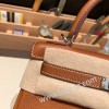 エルメス ケリー25cm Barenia  Barenia フォーブ 34 /Fauve シルバー金具  kelly25-015 全手縫い