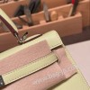  Chevre ジョーヌブルジョン R9 /Jaune Bourgeon シルバー金具  kelly25-016 全手縫い エルメス ケリー25cm 外縫い 