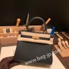 ブラック 89 /Black  ゴールド金具 kelly25-020 全手縫い エルメス ケリー25cm  togo トゴ