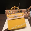 ジョーヌアンブル 9D /Jaune Ambre シルバー金具  kelly25-027 全手縫い エルメス ケリー25cm  togo トゴ
