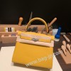 ジョーヌアンブル 9D /Jaune Ambre シルバー金具  kelly25-027 全手縫い エルメス ケリー25cm  togo トゴ
