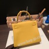 ジョーヌアンブル 9D /Jaune Ambre ゴールド金具  kelly25-028 全手縫い エルメス ケリー25cm  togo トゴ