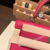 ローズメキシコ 0D/ Rose Mexico シルバー金具  kelly25-036 全手縫い エルメス ケリー25cm  togo トゴ