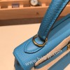 ターコイズ 7B /Turquoise Blue シルバー金具  kelly25-038 全手縫い エルメス ケリー25cm  togo トゴ