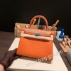 オレンジ 93 /Orange シルバー金具  kelly25-041 全手縫い エルメス ケリー25cm  togo トゴ