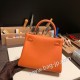 エルメス ケリー25cm togo トゴ  オレンジ 93 /Orange シルバー金具  kelly25-041 全手縫い