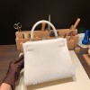 swift  ホワイト 01 /White (Blanc) シルバー金具  kelly25-047 全手縫い エルメス ケリー25cm 外縫い