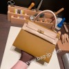 ブロンズドレ U8 /Bronze Dore & ローズエグランタイン P1 /Rose Eglantine  ゴールド金具  kelly25-053 全手縫い エルメス ケリー25cm 外縫い ヴォーエプソン Epsom