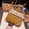 ブロンズドレ U8 /Bronze Dore & ローズエグランタイン P1 /Rose Eglantine シルバー金具  kelly25-054 全手縫い エルメス ケリー25cm 外縫い ヴォーエプソン Epsom