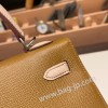 ブロンズドレ U8 /Bronze Dore & ローズエグランタイン P1 /Rose Eglantine シルバー金具  kelly25-054 全手縫い エルメス ケリー25cm 外縫い ヴォーエプソン Epsom
