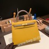 ジョーヌアンブル 9D /Jaune Ambre & グリアスファルトM8/Gris Asphalt ゴールド金具  kelly25-060 全手縫い エルメス ケリー25cm 外縫い ヴォーエプソン Epsom