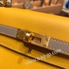 ジョーヌアンブル 9D /Jaune Ambre & グリアスファルトM8/Gris Asphalt ゴールド金具  kelly25-060 全手縫い エルメス ケリー25cm 外縫い ヴォーエプソン Epsom