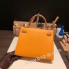 ソレイユ 9H/ Soleil & ゴールド 37 /Gold ゴールド金具  kelly25-062 全手縫い エルメス ケリー25cm 外縫い ヴォーエプソン Epsom