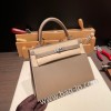 エトゥープ 18 /Étoupe Grey シルバー金具  kelly25-064 全手縫い エルメス ケリー25cm 外縫い ヴォーエプソン Epsom