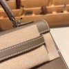 エトゥープ 18 /Étoupe Grey シルバー金具  kelly25-064 全手縫い エルメス ケリー25cm 外縫い ヴォーエプソン Epsom