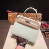 ヴェールフィズ 0S vertdeau シルバー金具  kelly25-067 全手縫い エルメス ケリー25cm 外縫い ヴォーエプソン Epsom
