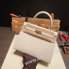 クレ 10 /Craie ゴールド金具  kelly25-068 全手縫い エルメス ケリー25cm 外縫い ヴォーエプソン Epsom