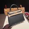 ブラック 89 /Black (Noir) ゴールド金具  kelly25-070 全手縫い エルメス ケリー25cm 外縫い ヴォーエプソン Epsom